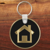 Real Estate - Black & Gold Sleutelhanger (Voorkant)