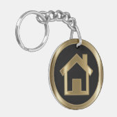 Real Estate - Black & Gold Sleutelhanger (Voorkant Links)
