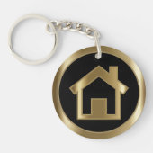 Real Estate - Black & Gold Sleutelhanger (Voorkant)