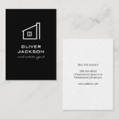 Real Estate Black White Visitekaartje (Voorkant / Achterkant)