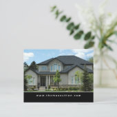 Real Estate Briefkaarten Beige Stucco House (Staand voorkant)