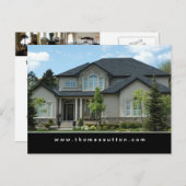 Real Estate Briefkaarten Beige Stucco House (Voorkant / Achterkant)