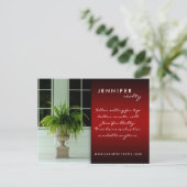 Real Estate Briefkaarten Green Fern House Red Blac (Staand voorkant)