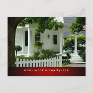 Real Estate Briefkaarten White Green House Red Ftr