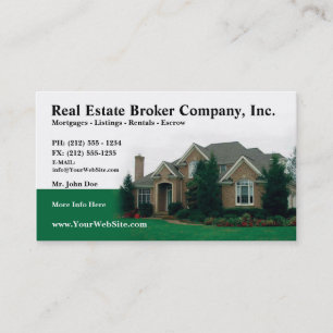 Real Estate Broker Editable Visitekaartje