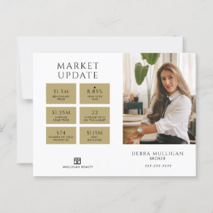 Real Estate Broker Modern Briefkaart - MARKTUPDATE