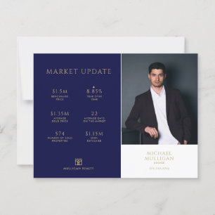 Real Estate Broker Modern Briefkaart - MARKTUPDATE