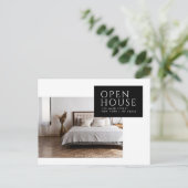 Real Estate Broker Modern Briefkaart - OPEN HUIS (Staand voorkant)