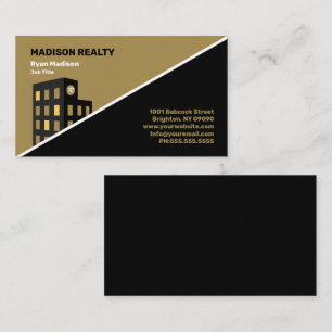 Real Estate Broker Professional Black   Goud Visitekaartje