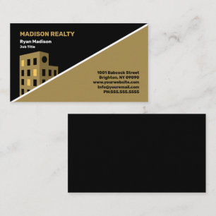 Real Estate Broker Professional Black   Goud      Visitekaartje
