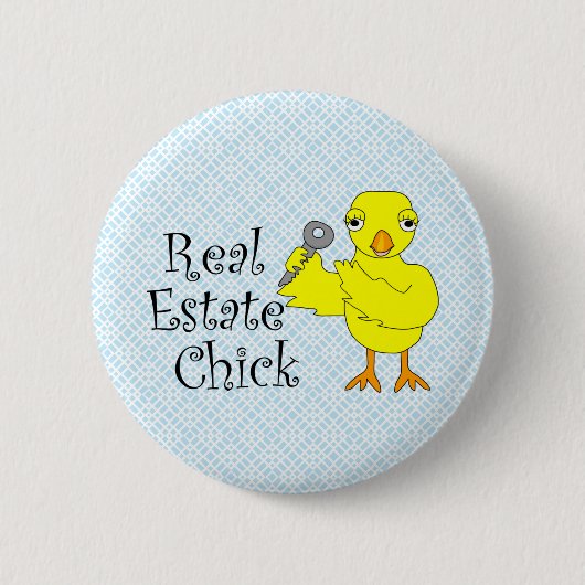 Real Estate Chick  Ronde Button 5,7 Cm (Voorkant)