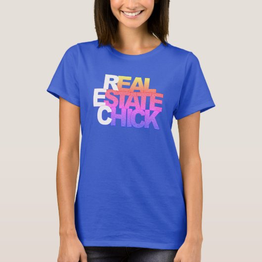 REAL ESTATE CHICK WHATUP T-SHIRT (Voorkant)