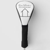 Real Estate Company Custom Chic Simple Realtor Golfheadcover (Voorkant)