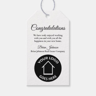 Real Estate Company Custom Logo Housewarming Cadeaulabel