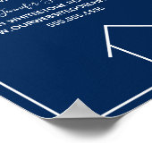 Real Estate Company Custom Navy Blue Open House Poster (Hoek)