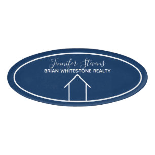 Real Estate Company Custom Navy Blue Realtor Naambadge