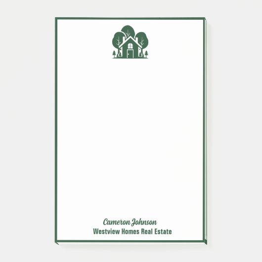 Real Estate Company Green Forest House Post-it® Notes (Voorkant)