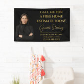 Real Estate Company Marketing Black and Gold Spandoek (Insitu)