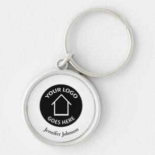 Real Estate Company voegt uw aangepaste Logo toe Sleutelhanger