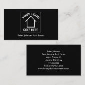 Real Estate Company voegt uw Logo Realtor Black to Visitekaartje (Voorkant / Achterkant)