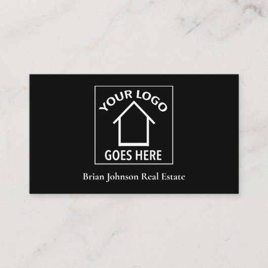 Real Estate Company voegt uw Logo Realtor Black to Visitekaartje (Voorkant)