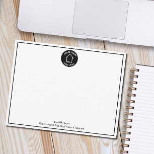 Real Estate Company voegt uw Realty Logo Realtor t Notitiekaartje