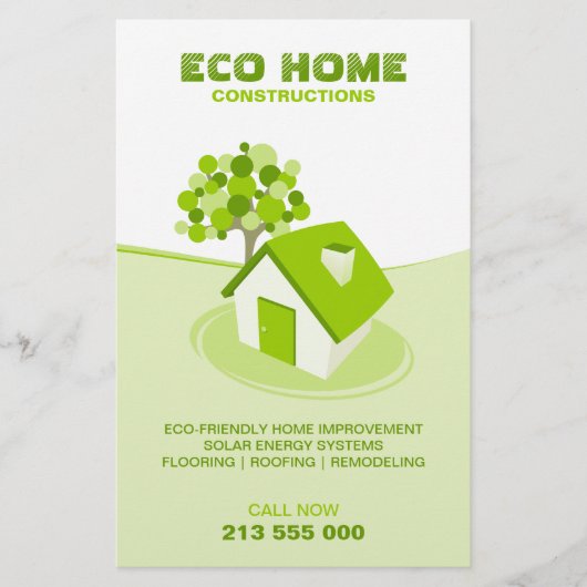 Real Estate/Construction Green Home Flyer (Voorkant)