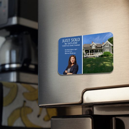 Real Estate Direct Mail Modern Blue Magneet