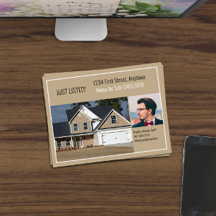 Real Estate Direct Mail Tan Briefkaart