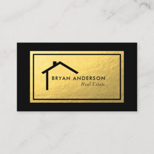 Real Estate Faux Gold Foil Visitekaartje
