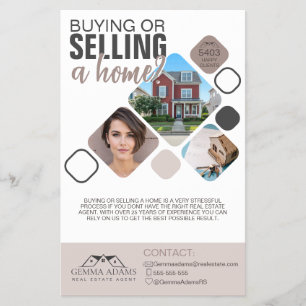 Real Estate Flyer - Koop of verkoop uw huis Cust