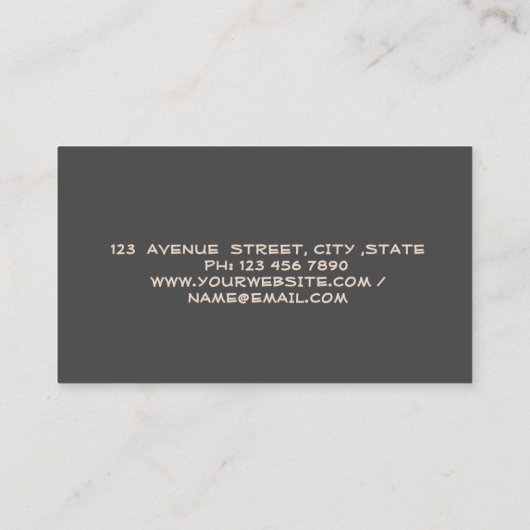 Real Estate Gold Striped House Roof Grey Visitekaartje (Achterkant)