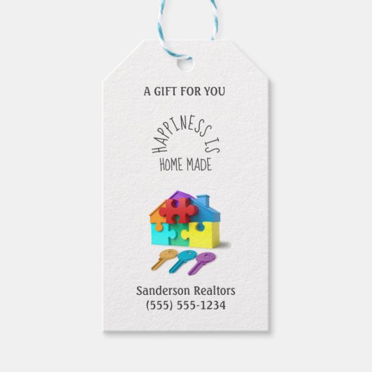 Real Estate House Keys Cadeaulabel (Voorkant)