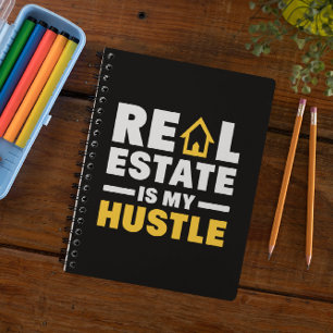 Real Estate is mijn Hustle Realtor Quote Notitiebo Notitieboek
