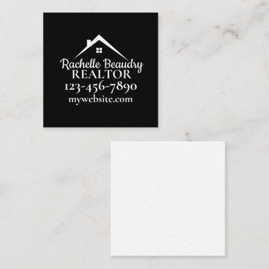 Real Estate Marketing Custom Realtor Informatiekaartje (Voorkant / Achterkant)