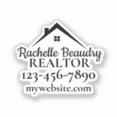 Real Estate Marketing Custom Realtor Sticker (Voorkant)