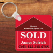 Real Estate MARKETING GIFT Name Script Modern Cool Sleutelhanger (Voorkant)