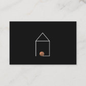Real Estate Minimal Black Visitekaartje (Achterkant)