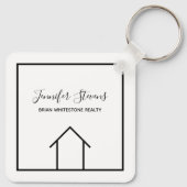 Real Estate Modern Personalized Open House Realtor Sleutelhanger (Achterkant)