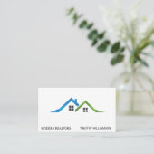 Real Estate Modern Style Logo Visitekaartje (Staand voorkant)
