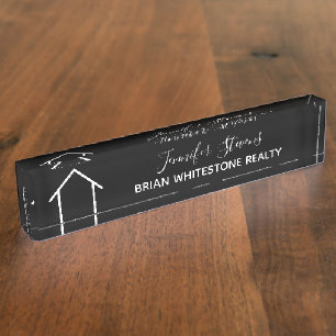 Real Estate Moderne Black White Custom Realty Naambordje