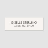 Real Estate Neutral Beige Luxury  Naamplaatje (Voorkant)