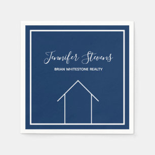 Real Estate Open House Navy Blue Company Marketing Servet