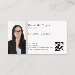 Real Estate Professional Insert of Add Photo QR Visitekaartje