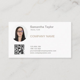 Real Estate Professional Insert of Add Photo QR Visitekaartje
