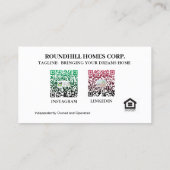 Real Estate Professional Logo QR Code Visitekaartje (Achterkant)
