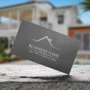 Real Estate Professional Realtor Grunge Metal Visitekaartje