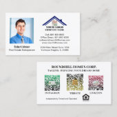 Real Estate Professional Voeg de QR-code van de Fo Visitekaartje (Voorkant / Achterkant)