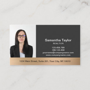 Real Estate Professional voegt foto en logo toe Visitekaartje