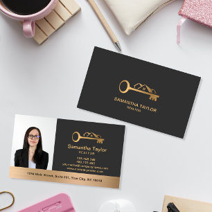 Real Estate Professional voegt foto en logo toe Visitekaartje